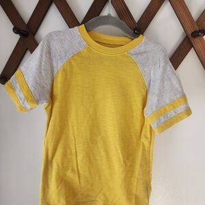 Old Navy Yellow and Gray Kids Raglan Tee
